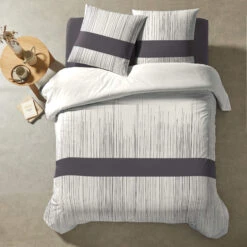 Parure De Lit Froggy Anthracite 7 Parure De Lit Froggy Anthracite -Terre de nuit boutique parure froggy anthracite vue dessus