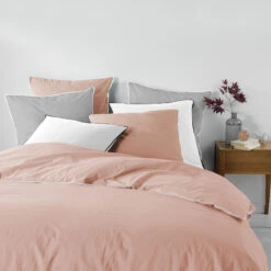 Parure De Lit Coton Lavé Linette Rose 9 Parure De Lit Coton Lavé Linette Rose -Terre de nuit boutique parure linette rose