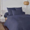 Parure De Lit Plis Religieuses Percale Bleu Marine 1 Parure De Lit Plis Religieuses Percale Bleu Marine -Terre de nuit boutique parure percale bleu marine