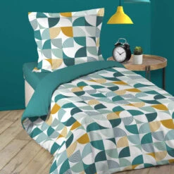 Parure De Lit Rythmo Bleu 7 Parure De Lit Rythmo Bleu -Terre de nuit boutique parure rythmo bleu 1p