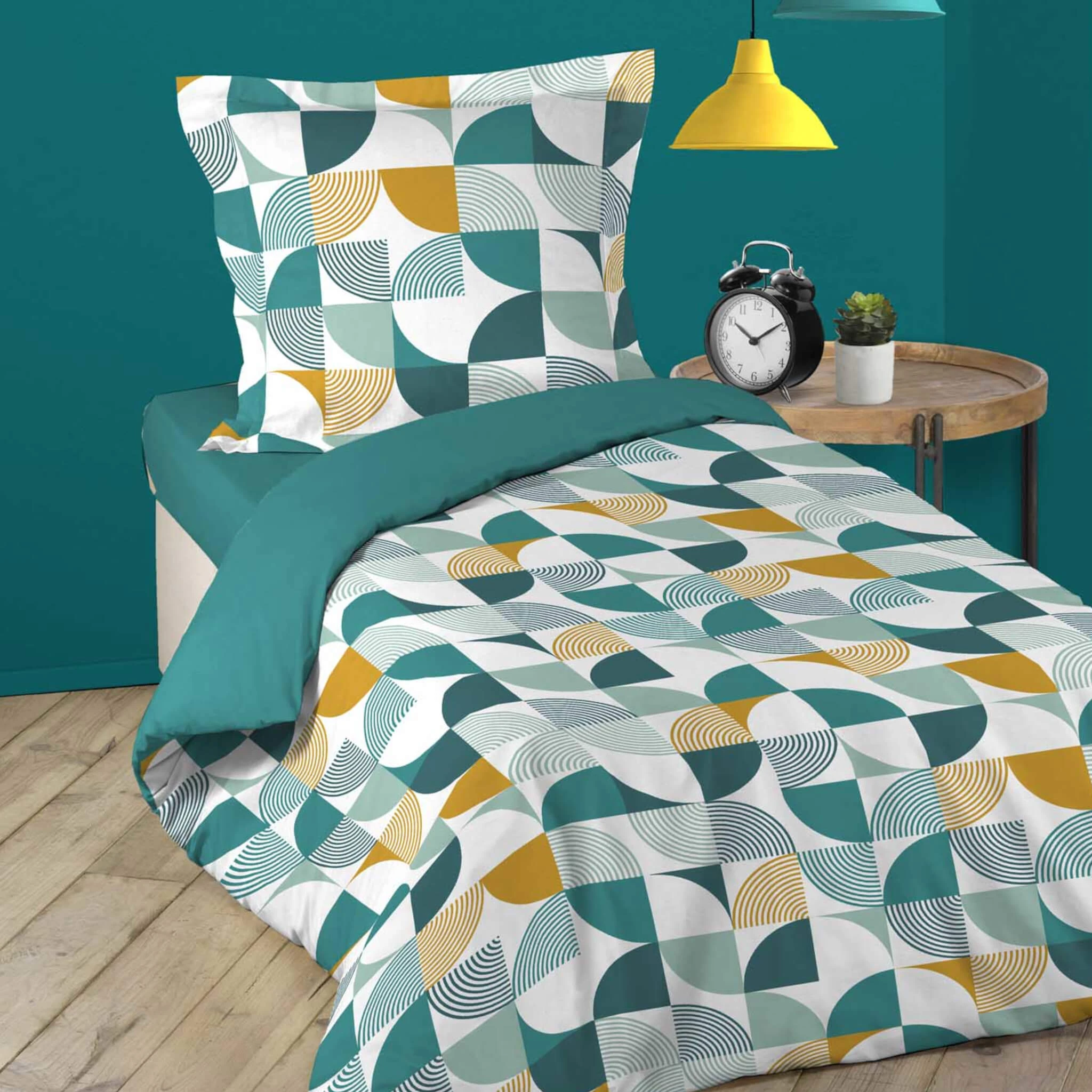 Parure De Lit Rythmo Bleu 5 Parure De Lit Rythmo Bleu – Image 3