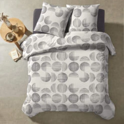 Parure De Lit Sall Anthracite -Terre de nuit boutique parure sall vue dessus