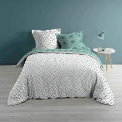 Parure De Lit Tahina 240x220 Cm 11 Parure De Lit Tahina 240x220 Cm -Terre de nuit boutique parure tahina bleu 1