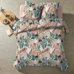 Parure De Lit Travel Rose Poudré -Terre de nuit boutique parure travel vue dessus