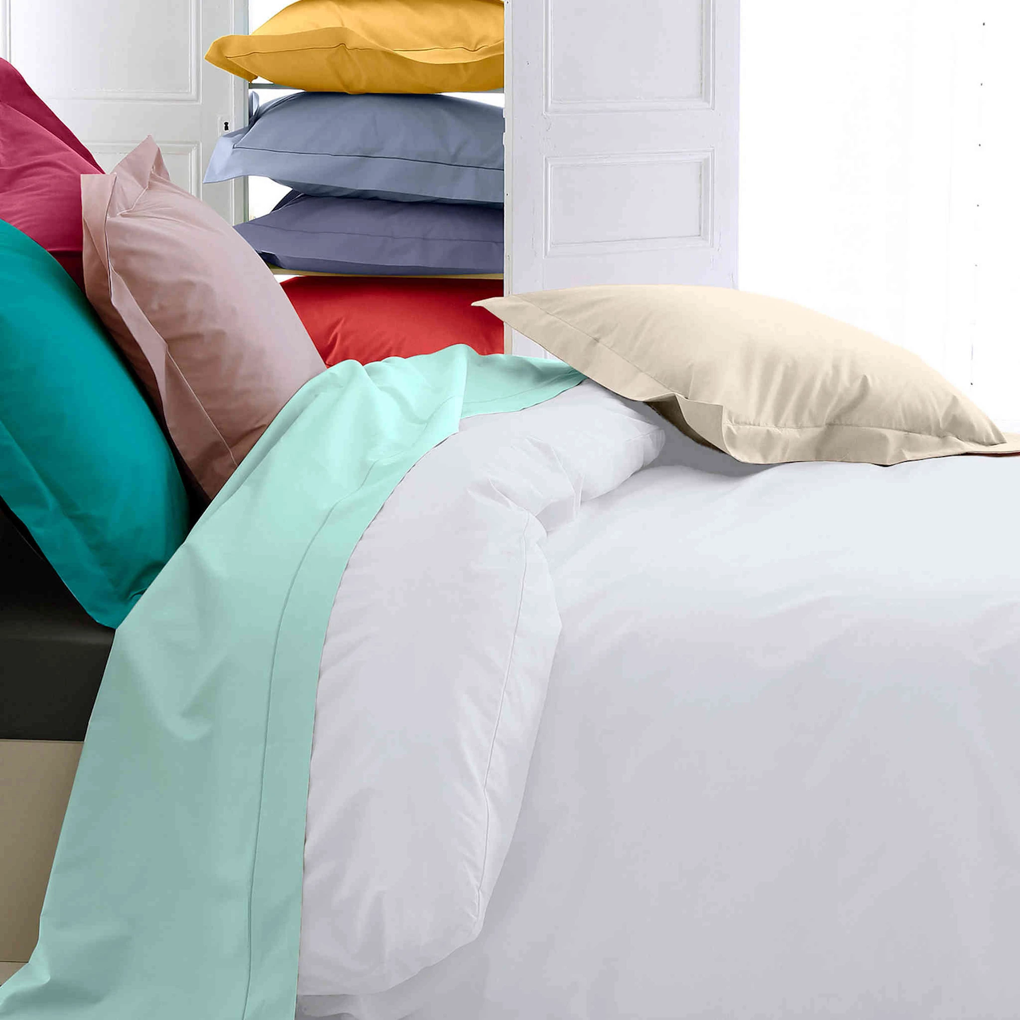 Housse De Couette Percale Gris - Tradilinge 4 Housse De Couette Percale Gris - Tradilinge – Image 2