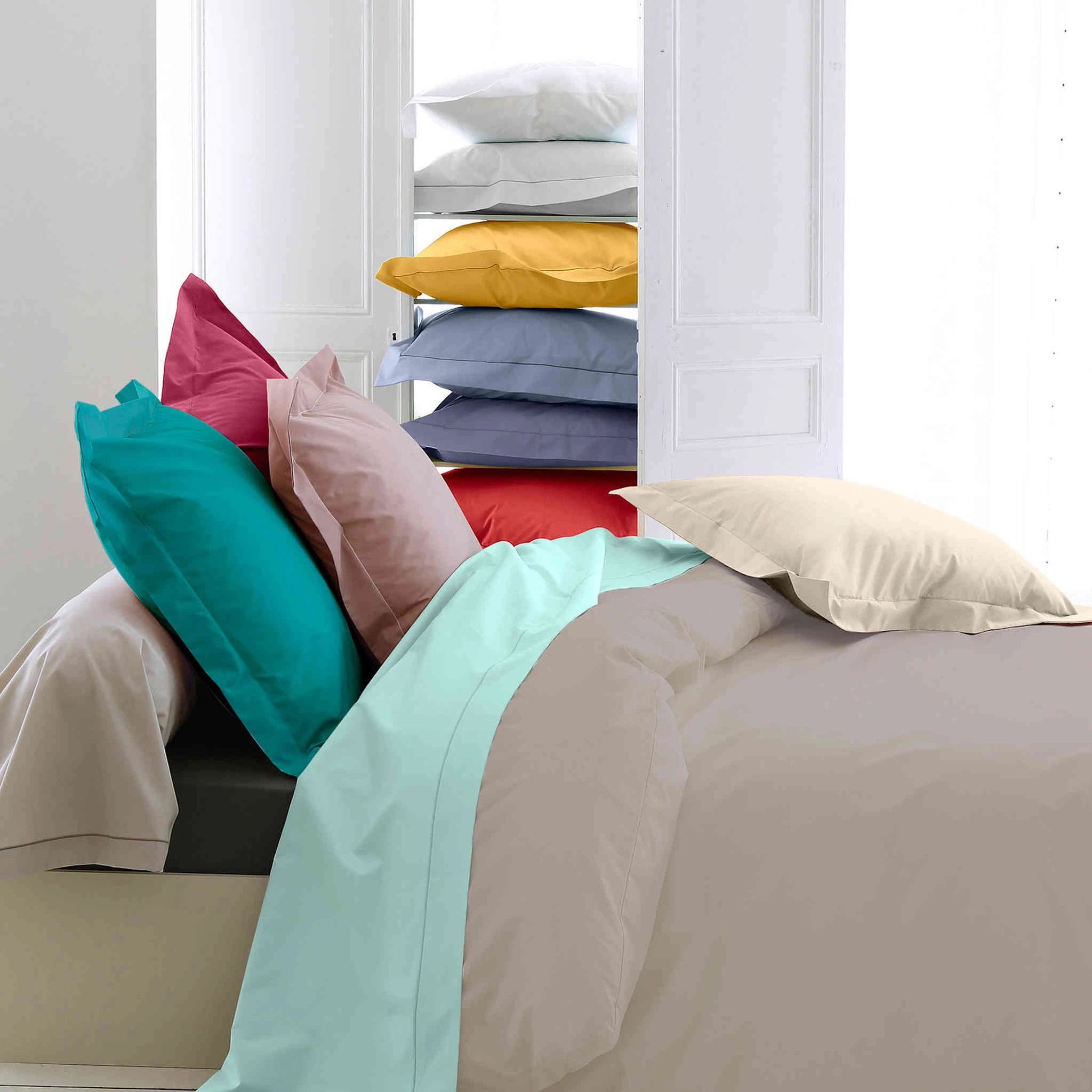 Housse De Couette Percale Lin - Tradilinge 3 Housse De Couette Percale Lin - Tradilinge