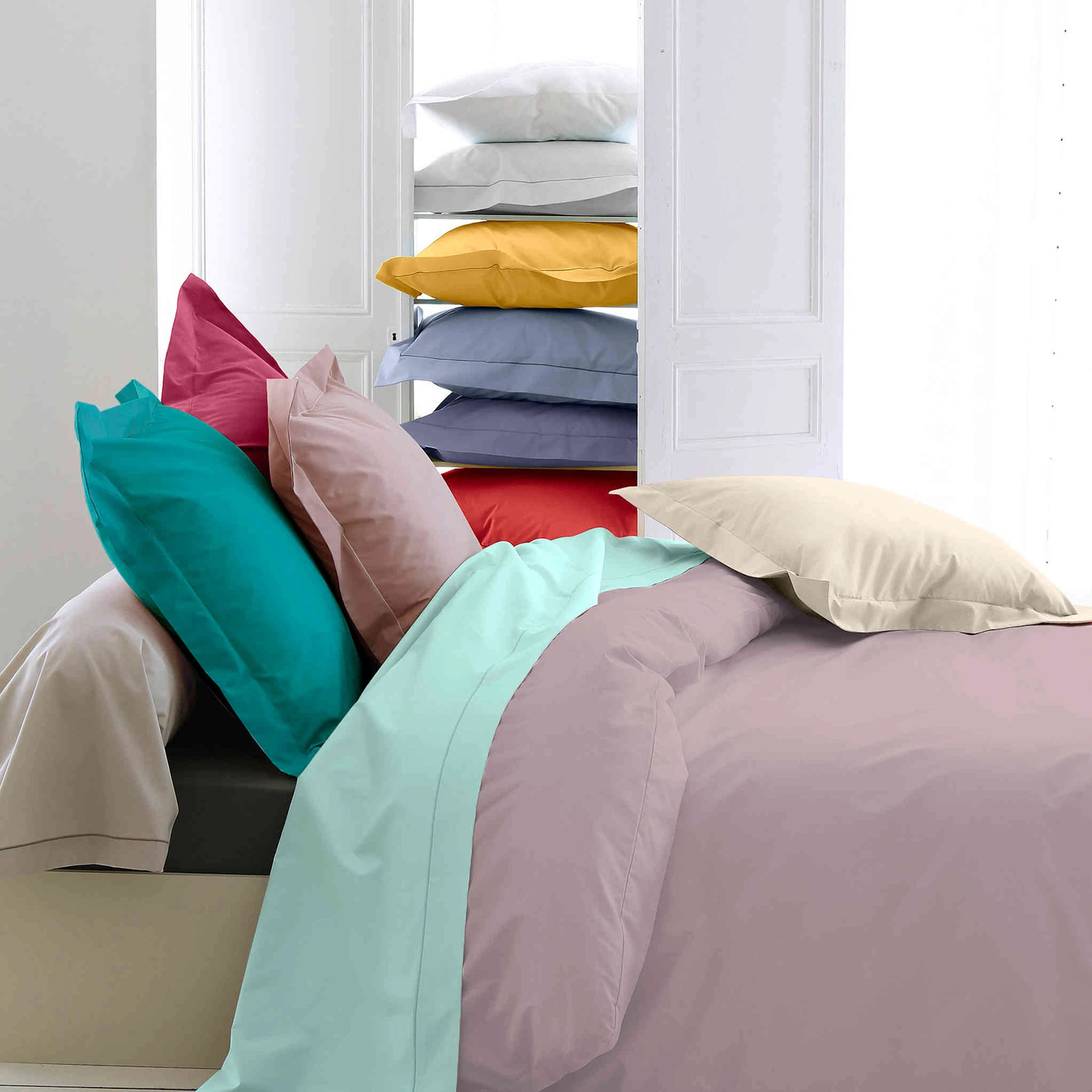 Housse De Couette Percale Rose - Tradilinge 3 Housse De Couette Percale Rose - Tradilinge
