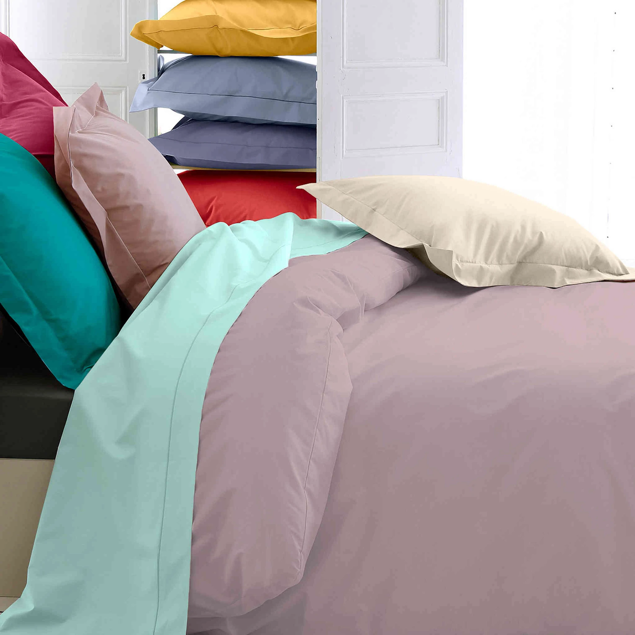 Housse De Couette Percale Rose - Tradilinge 4 Housse De Couette Percale Rose - Tradilinge – Image 2