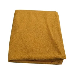 Plaid Bouclette 130x160 9 Plaid Bouclette 130x160 -Terre de nuit boutique plaid bouclette miel face fond blanc