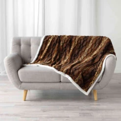 Plaid Imitation Fourrure/sherpa Grizzly 125x150 Cm 7 Plaid Imitation Fourrure/sherpa Grizzly 125x150 Cm -Terre de nuit boutique plaid grizzly choco