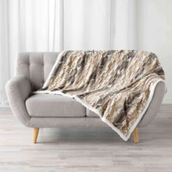 Plaid Imitation Fourrure/sherpa Grizzly 125x150 Cm