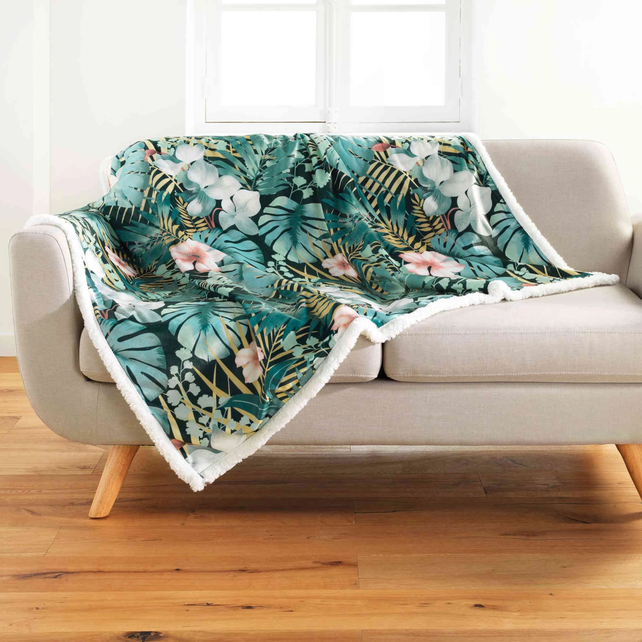 Plaid Velours/sherpa Kelly 125x150 Cm 3 Plaid Velours/sherpa Kelly 125x150 Cm