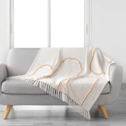 Plaid Kenya Lodge 125x150 Cm -Terre de nuit boutique plaid kenya lodge terracotta