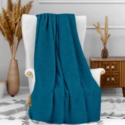 Plaid Cocooning 120x160 Cm 14 Plaid Cocooning 120x160 Cm -Terre de nuit boutique plaid soleildocre cocooning bleucanard ambiance