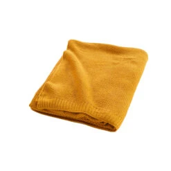 Plaid Tricotine 125x150 Cm 28 Plaid Tricotine 125x150 Cm -Terre de nuit boutique plaid tricotine ocre zoom 1 1