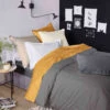 Housse De Couette Satin De Coton Anthracite - Tradilinge -Terre de nuit boutique satinanthracite