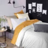 Housse De Couette Satin De Coton Blanc - Tradilinge 2 Housse De Couette Satin De Coton Blanc - Tradilinge -Terre de nuit boutique satinblanc