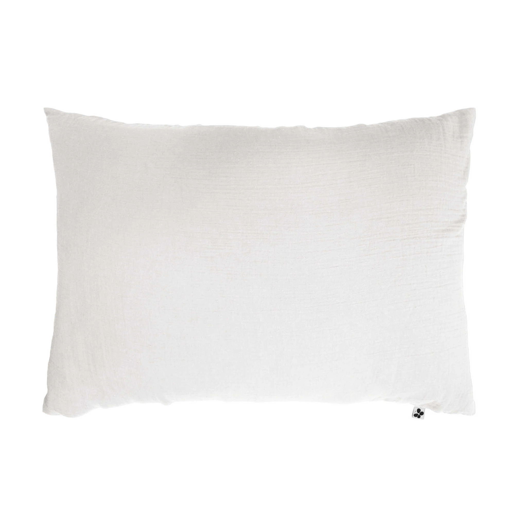 Taie D'oreiller Double Gaze De Coton Blanc 4 Taie D'oreiller Double Gaze De Coton Blanc – Image 2