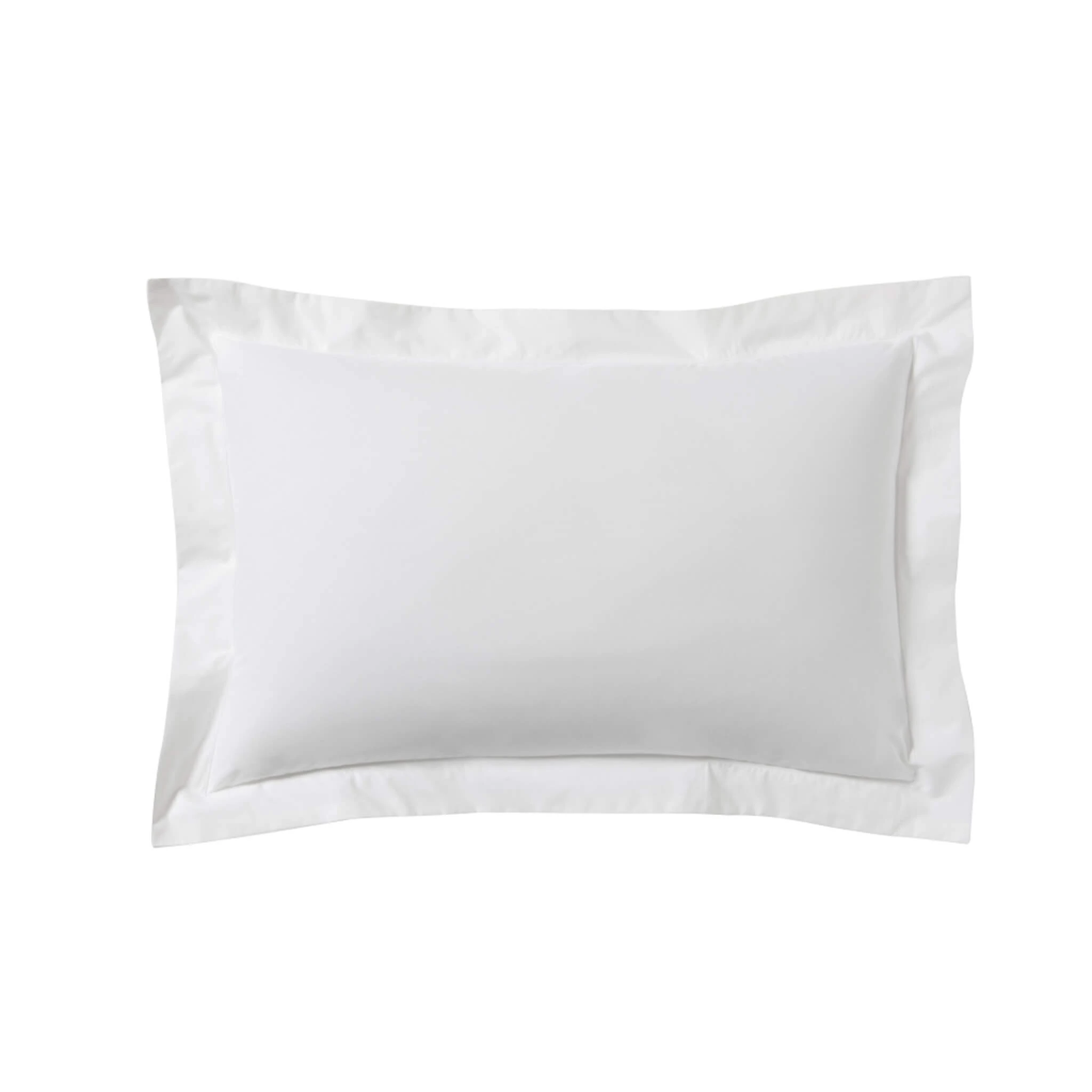Lot De 2 Taies D'oreillers Blanc 100% Coton Biologique 6 Lot De 2 Taies D'oreillers Blanc 100% Coton Biologique – Image 4