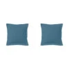 Lot De 2 Taies D'oreillers Bleu Minéral 100% Coton Biologique 2 Lot De 2 Taies D'oreillers Bleu Minéral 100% Coton Biologique -Terre de nuit boutique taie oreiller coton bio bleu mineral fond blanc 1