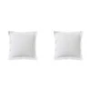 Lot De 2 Taies D'oreillers Blanc 100% Coton 1 Lot De 2 Taies D'oreillers Blanc 100% Coton -Terre de nuit boutique taie oreiller coton blanc fond blanc 1 1