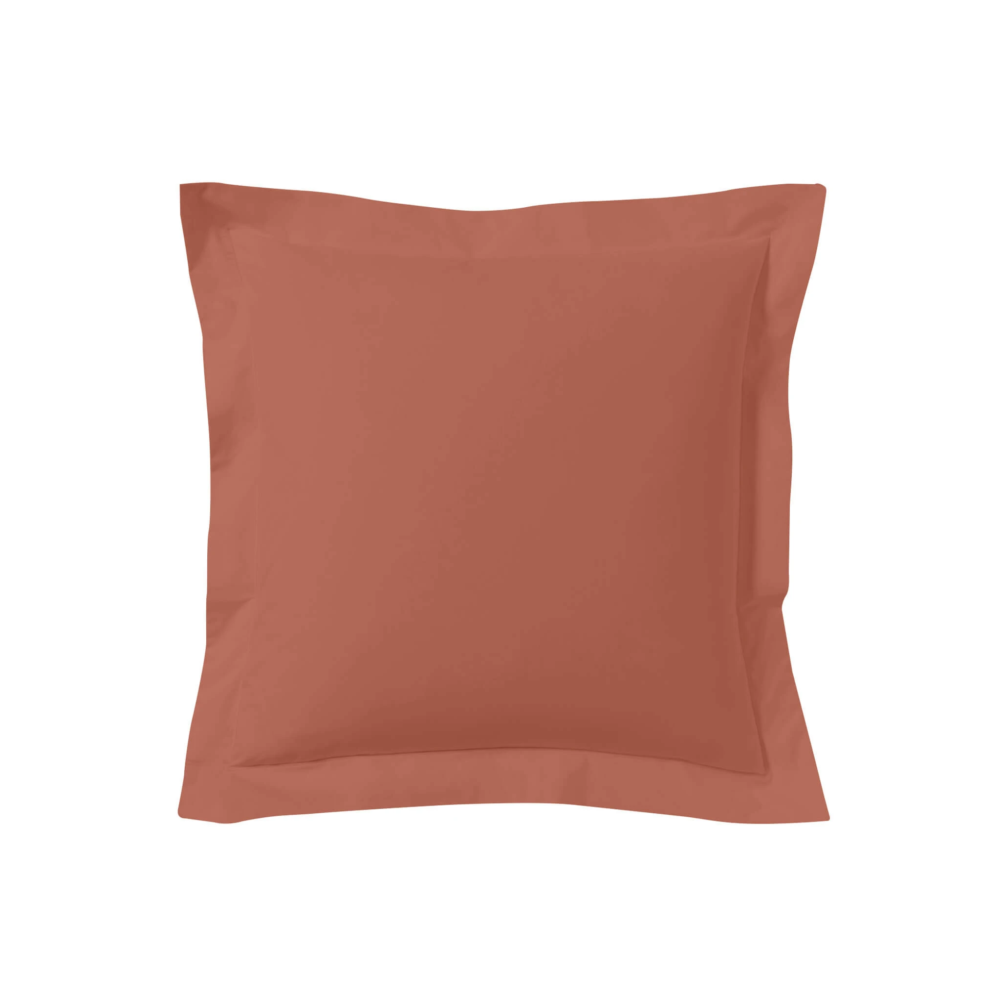 Lot De 2 Taies D'oreillers Terracotta 100% Coton 4 Lot De 2 Taies D'oreillers Terracotta 100% Coton – Image 2