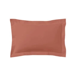 Lot De 2 Taies D'oreillers Terracotta 100% Coton 9 Lot De 2 Taies D'oreillers Terracotta 100% Coton -Terre de nuit boutique taie oreiller coton terracotta fond blanc 4