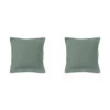 Lot De 2 Taies D'oreillers Vert De Gris 100% Coton 2 Lot De 2 Taies D'oreillers Vert De Gris 100% Coton -Terre de nuit boutique taie oreiller coton vert de gris fond blanc 1