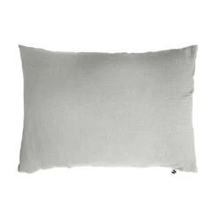 Taie D'oreiller Double Gaze De Coton Gris 7 Taie D'oreiller Double Gaze De Coton Gris -Terre de nuit boutique taie oreiller gris fond blanc 2