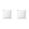 Lot De 2 Taies D'oreiller Blanc 100% Lin 1 Lot De 2 Taies D'oreiller Blanc 100% Lin -Terre de nuit boutique taie oreiller lin blanc fond blanc 1