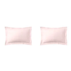 Lot De 2 Taies D'oreiller Rose Aube 100% Lin 9 Lot De 2 Taies D'oreiller Rose Aube 100% Lin -Terre de nuit boutique taie oreiller lin rose fond blanc 3