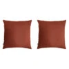 Lot De 2 Taies D'oreillers Double Gaze De Coton Orange Terracotta 2 Lot De 2 Taies D'oreillers Double Gaze De Coton Orange Terracotta -Terre de nuit boutique taie oreiller orange fond blanc 1 1 1