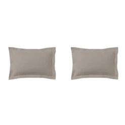 Lot De 2 Taies D'oreillers Percale Lin 8 Lot De 2 Taies D'oreillers Percale Lin -Terre de nuit boutique taie oreiller percale lin fond blanc 3