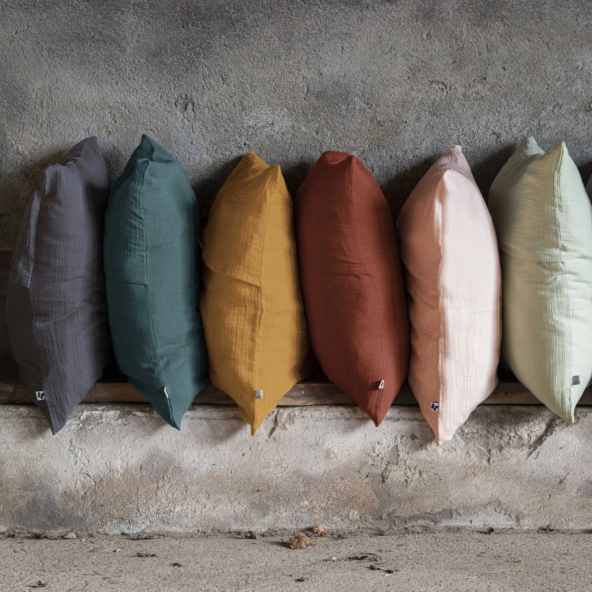 Taie D'oreiller Double Gaze De Coton Rose 6 Taie D'oreiller Double Gaze De Coton Rose – Image 4