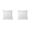 Lot De 2 Taies D'oreiller Blanc 100% Satin De Coton 1 Lot De 2 Taies D'oreiller Blanc 100% Satin De Coton -Terre de nuit boutique taie oreiller satin blanc fond blanc 1