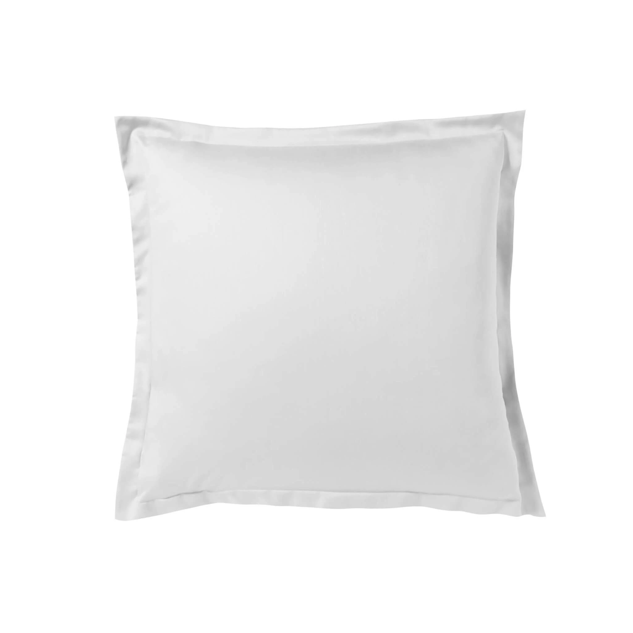 Lot De 2 Taies D'oreiller Blanc 100% Satin De Coton 4 Lot De 2 Taies D'oreiller Blanc 100% Satin De Coton – Image 2