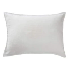 Taie D'oreiller Lin Lavé 31 Taie D'oreiller Lin Lavé -Terre de nuit boutique taie oreiller soline rectangle craie fond blanc 1