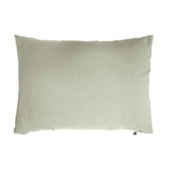 Taie D'oreiller Double Gaze De Coton Vert D'eau -Terre de nuit boutique taie oreiller vert deau fond blanc 2