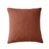 Taie D'oreiller Brodée Double Gaze De Coton Orange Terracotta 1 Taie D'oreiller Brodée Double Gaze De Coton Orange Terracotta -Terre de nuit boutique to carrer boho orange terra