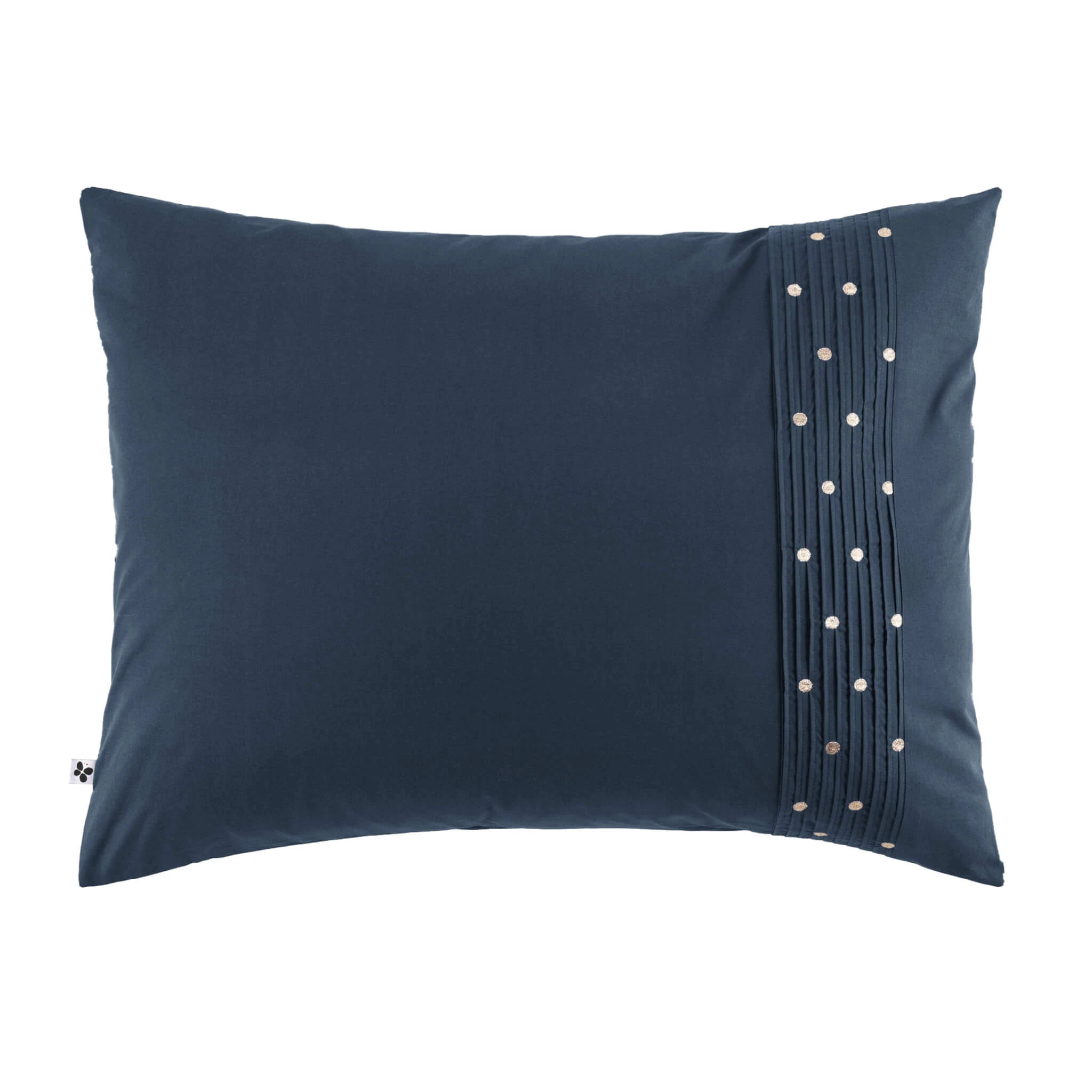 Taie D'oreiller Brodée Plis Religieuses Marine 4 Taie D'oreiller Brodée Plis Religieuses Marine – Image 2