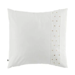 Taie D'oreiller Brodée Plis Religieuses Blanc