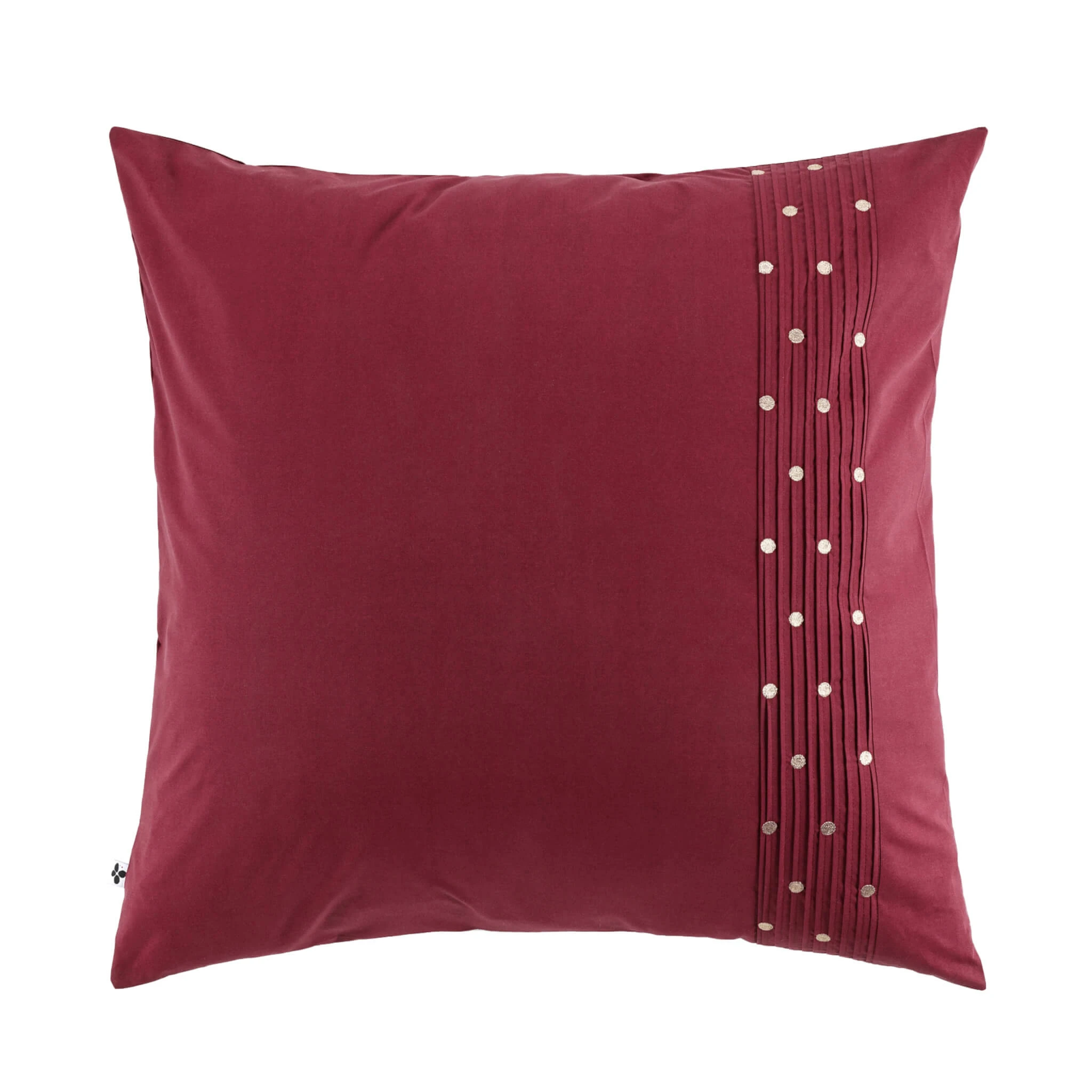 Taie D'oreiller Brodée Plis Religieuses Bordeaux 3 Taie D'oreiller Brodée Plis Religieuses Bordeaux