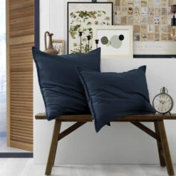 Lot De 2 Taies D'oreiller Flanelle Marine 9 Lot De 2 Taies D'oreiller Flanelle Marine -Terre de nuit boutique to ambiance marine 1