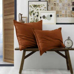 Lot De 2 Taies D'oreiller Flanelle Orange 9 Lot De 2 Taies D'oreiller Flanelle Orange -Terre de nuit boutique to ambiance orange 1