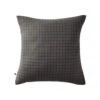 Taie D'oreiller à Carreaux Double Gaze De Coton Anthracite 1 Taie D'oreiller à Carreaux Double Gaze De Coton Anthracite -Terre de nuit boutique to mix carree anthracite 1