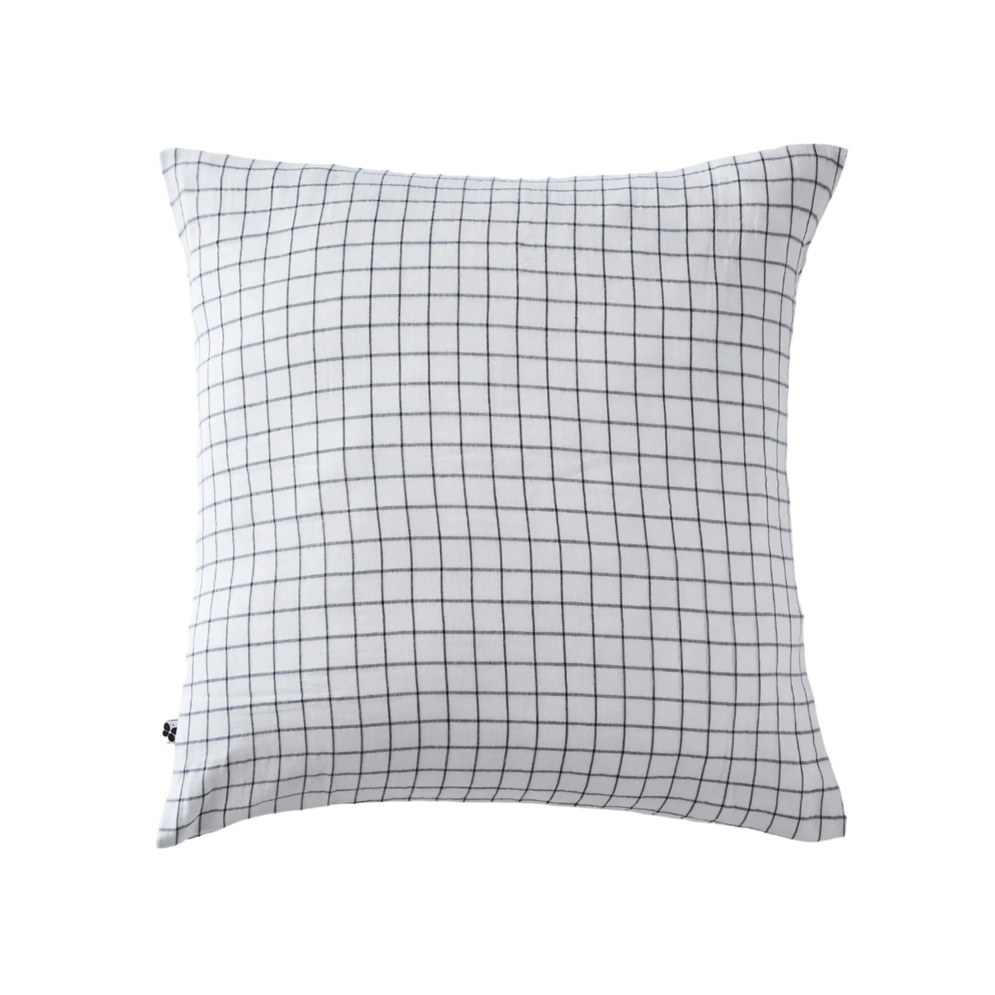Taie D'oreiller à Carreaux Double Gaze De Coton Blanc 4 Taie D'oreiller à Carreaux Double Gaze De Coton Blanc – Image 2