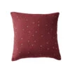 Taie D'oreiller à Pois Brodés Double Gaze De Coton Bordeaux 1 Taie D'oreiller à Pois Brodés Double Gaze De Coton Bordeaux -Terre de nuit boutique tocarr chic bordeaux
