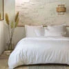 Parure De Lit Percale Unie Blanc -Terre de nuit boutique uni percale blanc dl