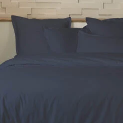 Parure De Lit Percale Unie Ombre 5 Parure De Lit Percale Unie Ombre -Terre de nuit boutique uni percale ombre ambiance 2