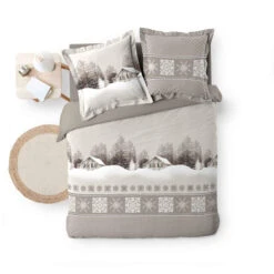 Parure De Lit Chalet 240x220 -Terre de nuit boutique w14l3c24022001872 3 dessus fond blanc